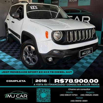 JEEP RENEGADE 2.0 16V TURBO DIESEL SPORT 4P 4X4 AUTOMÁTICO